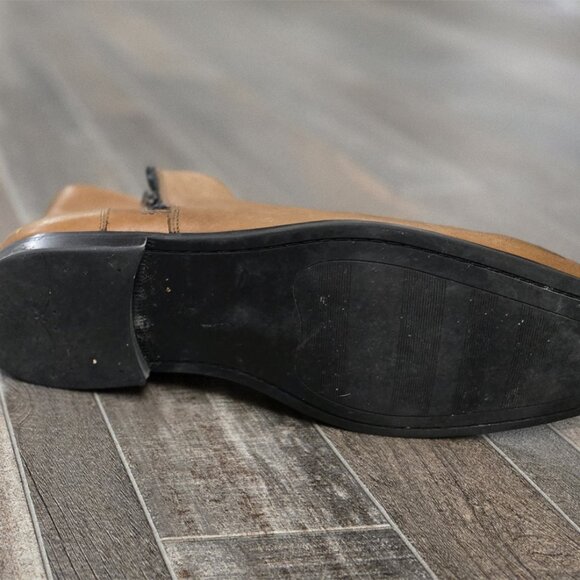 STYLISH STEVE MADDEN ZIPPERED MENS CHELSEA BOOTS SIZE 11 TAN VERY GOOD CONDITION - Picture 7 of 8